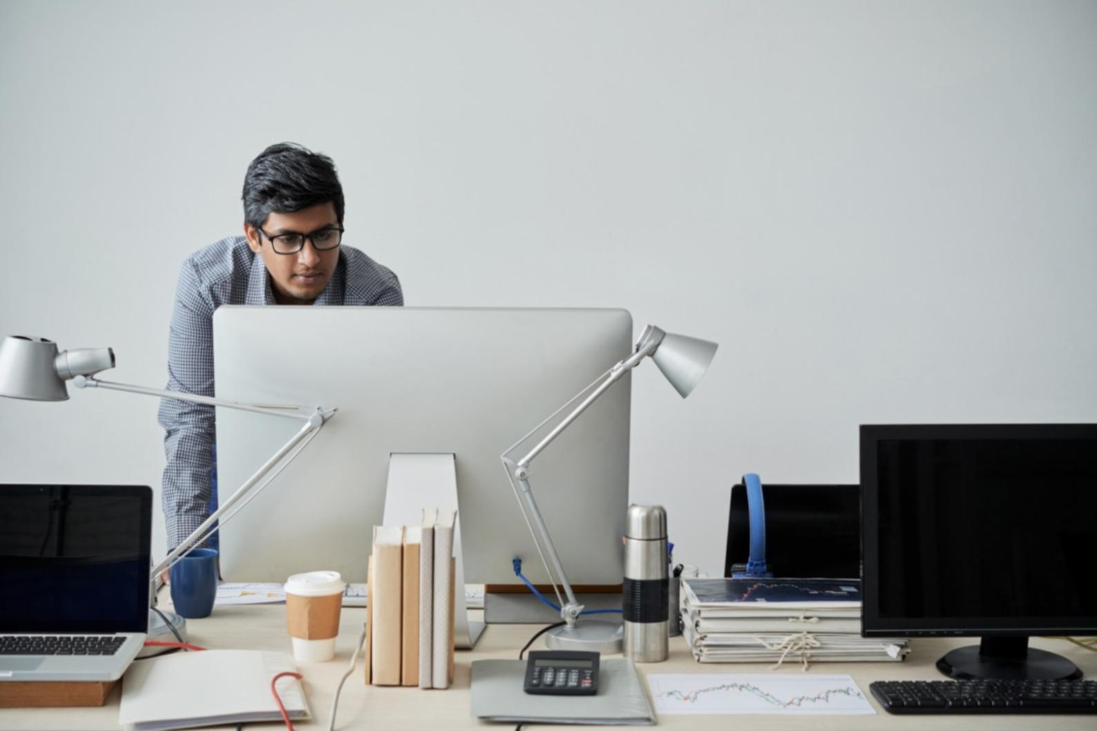 Mobile app testing laboratory with various devices and testing equipment